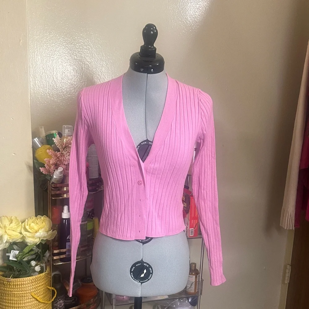 Universal Thread Pink Women's Cardigan - Picture 1 of 7